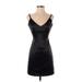 Guess Jeans Casual Dress - Sheath V-Neck Sleeveless: Black Solid Dresses - New - Women's Size 3