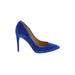 Ivanka Trump Heels: Pumps Stilleto Cocktail Party Blue Print Shoes - Women's Size 7 1/2 - Pointed Toe