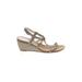 Anne Klein Wedges: Tan Print Shoes - Women's Size 8 - Open Toe