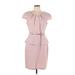 Connected Apparel Casual Dress - Mini Scoop Neck Short sleeves: Pink Dresses - Women's Size 10