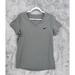 Nike Tops | Nike Shirt Womens Size Xl Pullover Gray Short Sleeve Stretch T-Shirt V-Neck | Color: Gray | Size: Xl
