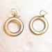 Coach Jewelry | Coach White And Gold Circular Earrings | Color: Gold/White | Size: Os