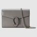 Gucci Bags | Gucci Chain Wallet Dusty Gray Silver Crystal Tiger Head Leather | Color: Black/Brown | Size: Os