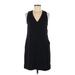 Banana Republic Casual Dress - Shift V Neck Sleeveless: Black Print Dresses - Women's Size 6