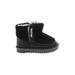 Ankle Boots: Winter Boots Platform Boho Chic Black Print Shoes - Kids Girl's Size 17