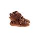 Hudson Baby Booties: Brown Print Shoes - Size 18-24 Month