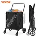 VEVOR Chariot de Courses Pliable Charge 150 5 kg 4 Roulettes Chariot de Supermarché Plus de 85 L