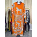 Horse Orange-Robe longue pour femme design de marque de luxe jupe de soirée élégante vêtements