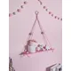 Étagère flottante en bois rose pour chambre d'enfant présentoir décoration murale chambre