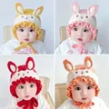 Bonnet avec oreilles de lapin pour enfant chapeau mignon pour bébé et fille de 0 à 3 ans