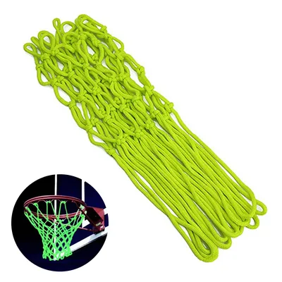 Filet de basket-ball en nylon brillant 12 boucles taille standard soleil