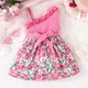 Robe à volants floraux pour enfants robes de princesse pour enfants été anniversaire bébé fille