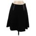 White House Black Market Casual A-Line Skirt Knee Length: Black Print Bottoms - Women's Size 6