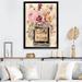 Design Art Vintage Perfume Bottle w/ Blossoming Flowers I - Perfumes Wall Art Living Room Canvas, Cotton in Pink | 20 H x 12 W x 1 D in | Wayfair