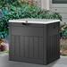 Edrosie Inc 30 Gallons Resin Lockable Deck Box Resin in Black | 21 H x 22 W x 17 D in | Wayfair SHWFFTPLDB0139