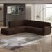 PAULATO by GA.I.CO. Microfibra Collection Left Open End Sectional Sofa Cover w/ Ottoman - Easy To Clean & Durable | Wayfair microfibraCOL-dchoco23