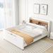 LILI Platform Bed w/ Guardrails Wood & /Upholstered/Faux leather in Black | 36.2 H x 56 W x 85.4 D in | Wayfair LI000FC4249LST