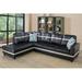 White/Black Sectional - Zipcode Design™ Chaidez 103.5" Wide Faux Leather Sofa & Chaise Faux Leather | 35 H x 103.5 W x 74.5 D in | Wayfair