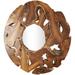 Millwood Pines Sotera Round Wood Wall Mirror Wood in Brown | 31.8 H x 31.8 W x 1.7 D in | Wayfair 60FE1D4551A547C2B366F99C5DE3684C