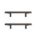 Gracie Oaks Alna 2 Piece Oak Bracket Shelf Metal in Black | 1 H x 40 W x 7 D in | Wayfair AB6292C93479400EB107AE568F3EB86E