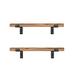 Gracie Oaks Alna 2 Piece Oak Bracket Shelf Wood in Brown | 1 H x 64 W x 7 D in | Wayfair 61E3008181904502B99D3CC7557780AC