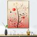 Red Barrel Studio® Pink Boho Blooming Branch On Canvas Print Metal in Brown/Pink/Red | 32 H x 16 W x 1 D in | Wayfair