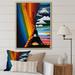 Ebern Designs Paris Eiffel Tower Contemporary Rainbow I - Print on Canvas Plastic in Black/Blue/Orange | 44 H x 34 W x 1.5 D in | Wayfair