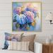 Winston Porter Tender Hydrangea Bouquet In Gentle Pastel Framed On Canvas Print Canvas, Cotton in Blue/Pink | 16 H x 16 W x 1 D in | Wayfair