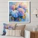 Winston Porter Tender Hydrangea Bouquet In Gentle Pastel Framed On Canvas Print Canvas, Cotton in Blue/Pink | 16 H x 16 W x 1 D in | Wayfair