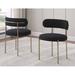 Willa Arlo™ Interiors Boucle Side Chair Dining Chair Wood/Boucle/Upholstered in Black | 30 H x 21 W x 20.5 D in | Wayfair