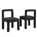 Wade Logan® Boucle Dining Chair Wood/Boucle/Upholstered in Black | 32 H x 21 W x 20 D in | Wayfair 52A7049C905B43C8A9A081B73C12DA9A