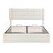 Ivy Bronx Hinderikus Bed Upholstered/Faux leather in White | 40.9 H x 62.6 W x 80.7 D in | Wayfair 0AF0C925809146E581A6D2FEC9EE4B96