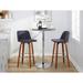 Carson Carrington Vallberga 30" Fixed-Height Bar Stool with Walnut Wood Base (Set of 2)