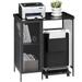 VELELO 3 Tier Office Lateral Filing Cabinet, Multifunctional Printer Table Suit