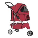 3 Wheel Pet Stroller Medium Small Dog and Cat Cage Jogger Stroller - 29.53 x 17.72 x 38.19 inches