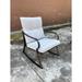 3 Piece Outdoor Patio Furniture Rocking Chair Set, Armchair Wingback Comfy Rocker Chair with Side Table for Balcony Backyard