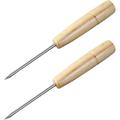 Stainless Steel Refrigerator 2pcs Stainless Steel Ice Pick with Wooden Handle Ice Picks for Kitchen Bars Bartender Best Ice Carving Tools Camping Restaurant Stainless Steel Fridge