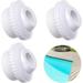 3 Pieces Pool Jet Nozzles 3/4 Directional Flow Eyeball Inlet Jet Swimming Pool Return Jet Replacement Parts Fittings Spa with 1-1/2 Inch MIP Thread Pool Accessories for Cleaning White