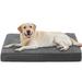 PayUSD Dog Bed for Extra Large Dogs Big Orthopedic Dog Beds with Removable Washable Cover & Waterproof Lined Egg Crate Foam Pet Bed Mats Suitable for Dogs Up to 100 lbs ( Dark Gery 44 X32 X3 )