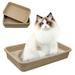 Ryanstar Racing 6 Pcs Disposable Cat Litter Box Kitten Litter Box Disposable Cat Litter Box Premium Cat Litter Box Biodegradable Cat Litter Box Beige