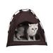 BT Bear Cat Bed House with Soft Mat Breathable Washable Pet Puppy Kennel Dog Cat Folding Indoor Outdoor House Bed Tent Brown