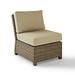 Maykoosh Suburban Sophistication Outdoor Wicker Sectional Center Chair Sangria/Weathered Brown