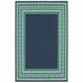 7 x 10 Blue and Green Indoor Outdoor Area Rug