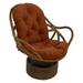 Rattan Swivel Rocker with Outdoor Fabric Cushion Sandstone