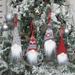 Teissuly Christmas Decorations Black X Friday Christmas Ornament Santa Snowman Toy Doll Hang Party Decoration Gift