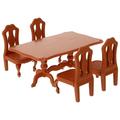 Furnitures Miniature Dining Set Dining Table and Chair Set Kitchen Scene Toys Dinning Room Accessories