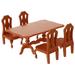 Furnitures Miniature Dining Set Dining Table and Chair Set Kitchen Scene Toys Dinning Room Accessories