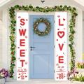 knqrhpse Valentines Day Decorations Valentines Home Decor Valentine s Day Banner Hanging Flag Background Valentine s Day Party Atmosphere Decorative Curtain Valentines Day Ornaments
