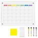 Qepwscx Magnetic Acrylic Calendar for Fridge Refrigerator Weekly/Monthly Dry Erasable Board & Pen Home Office Glass Clear Planning Whiteboard Workout Board 12*17 Inch Clearance