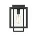 Designers Fountain Preston 8 inch 1-Light Matte Black Modern Outdoor Flush Mount Ceiling Light with Clear Glass Shade D297M-FM-MB